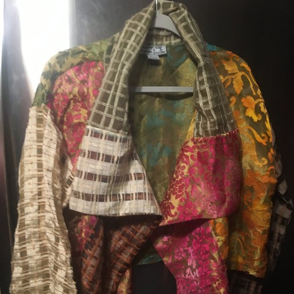 All that Glitters Patchwork Jacket -297 $35 FIRM - Picture 1 of 4